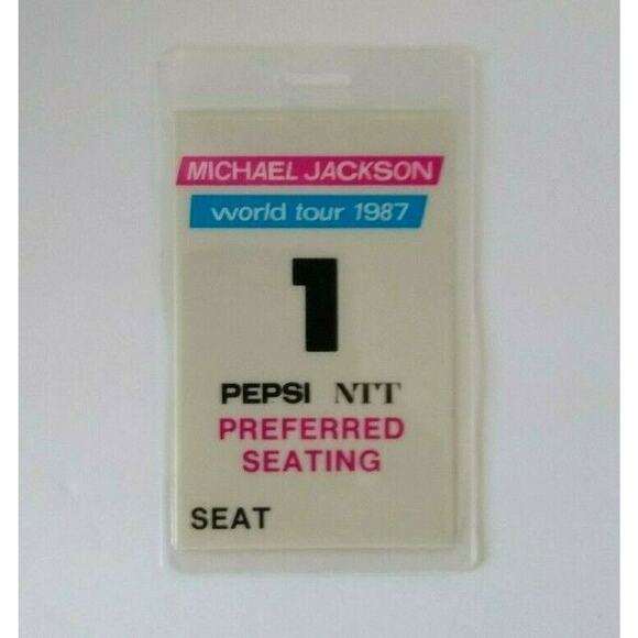 Michael Jackson Bad Preferred Seat # 1 Backstage Pass Original 1987 Concert Tour - Picture 2 of 5
